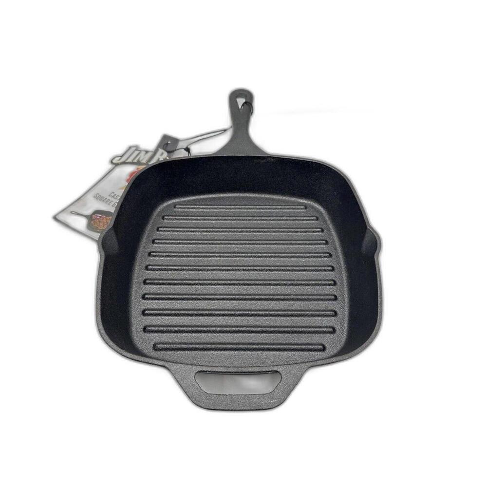 New Jim Beam 10" Cast Iron Square Grill‎ Pan